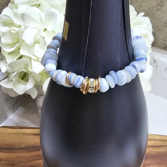 Druzy Dreams Stack Bracelets Set In Blue - Picture 7 of 8